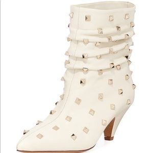 Valentino scrunched studded booties